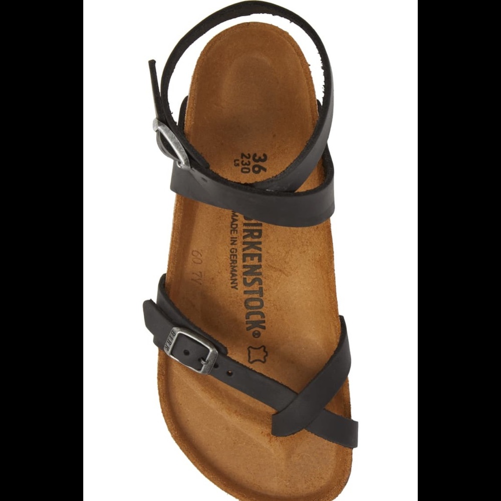 Birkenstock Black Strap Yara Sandals Sz 37